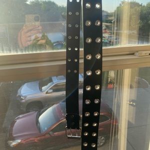 Black Double Grommet Belt